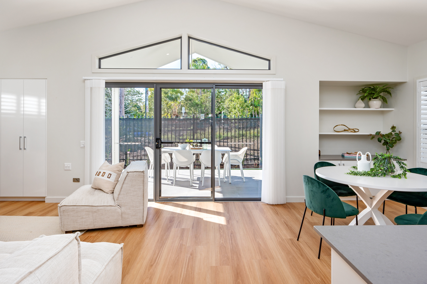 Archerfield loungeroom with gable windows