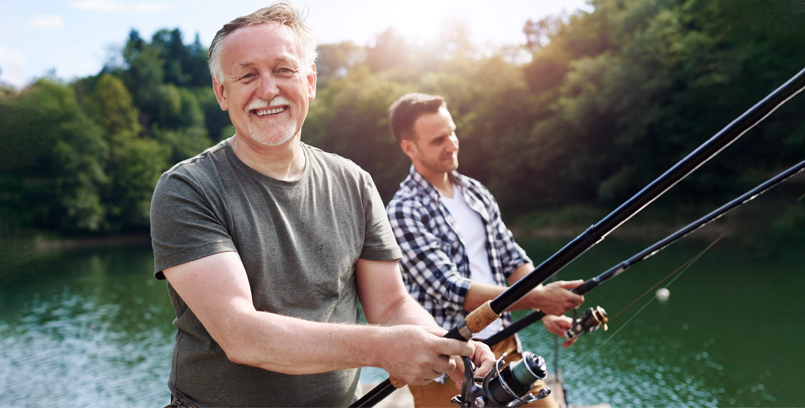 Retiree enjoying relaxing lifestyle with family at lake macquarie retirement village 
